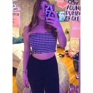 Gingham Tube Top- Perfect Condition